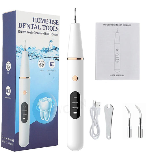 Ultrasonic Scaler Dental Tartar Remover Electric Sonic Dental Calculus Remover Plaque Stains Removal Household Tooth Cleaner